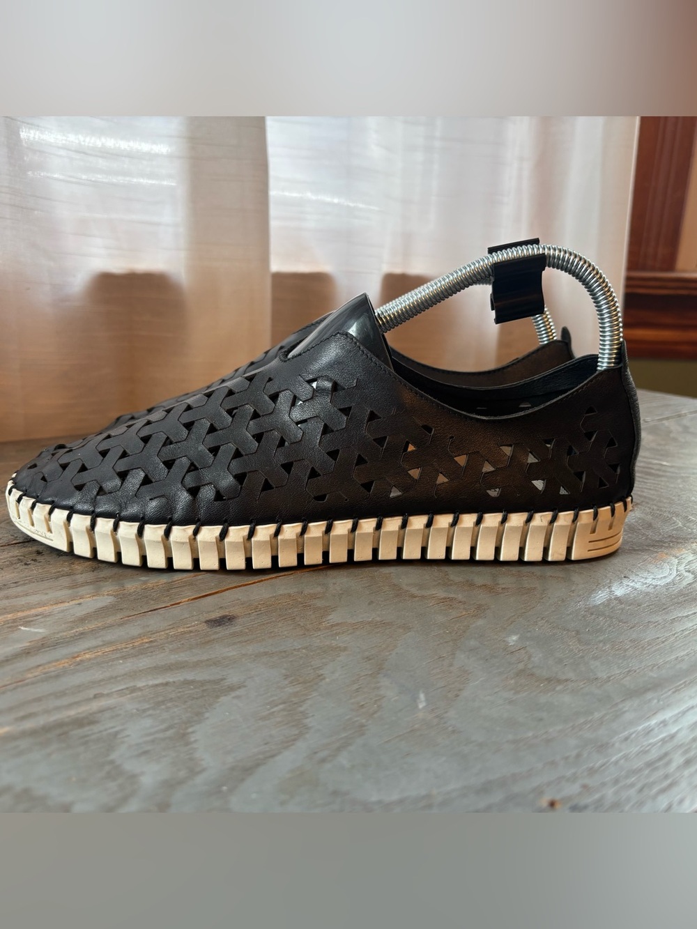 Eric Michael Black Inez leather slip on shoes | size 41